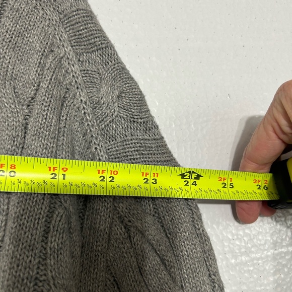 Polo Ralph Lauren Men's 1/4 Zip Cable Knit Cotton Sweater GRAY 4XB - Picture 11 of 13